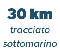 30 Km di tracciato sottomarino